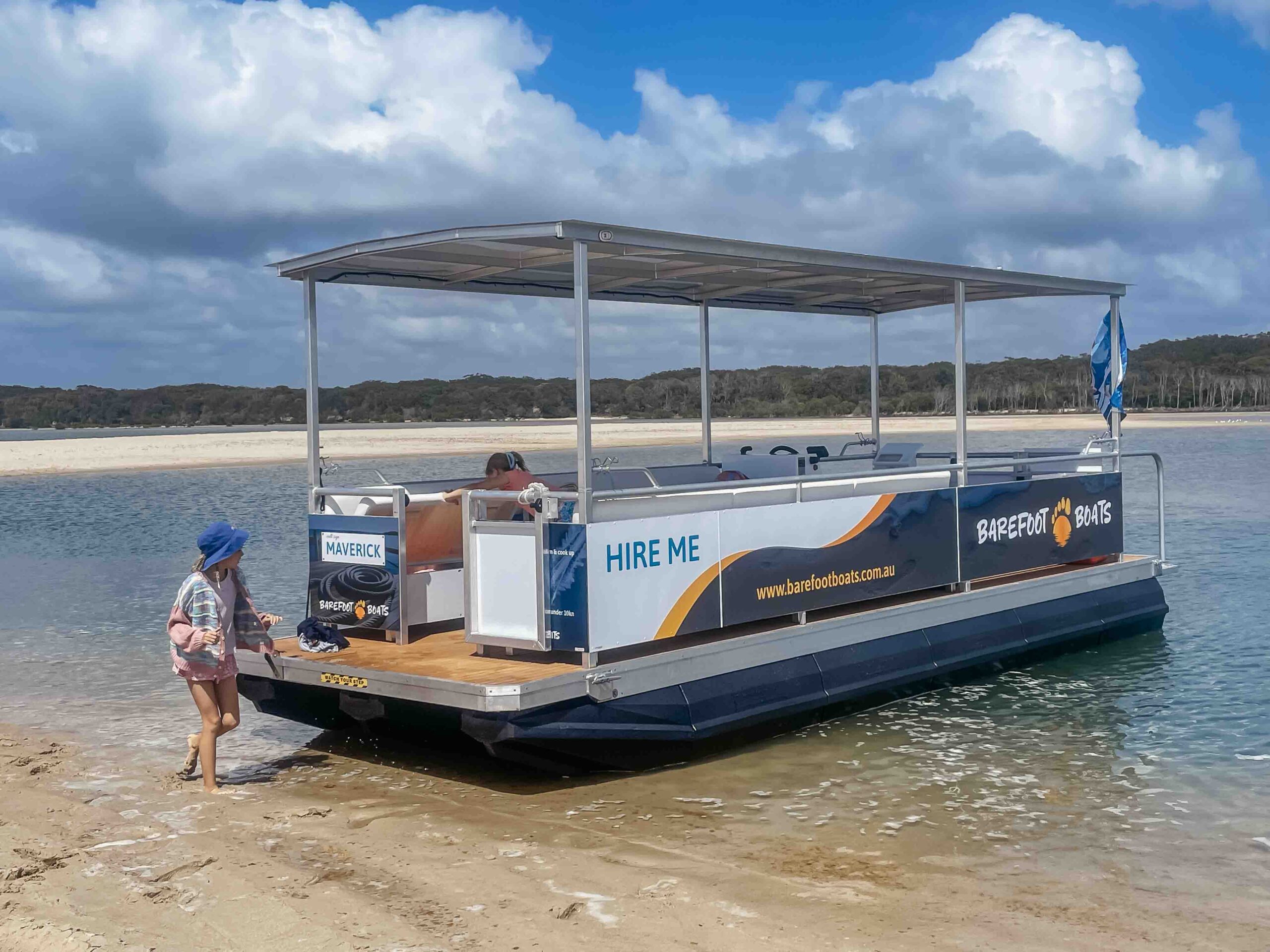 Pontoon BBQ Boat Hire in Harrington Barefoot Boats